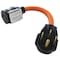 Ac Works Plug Adapter, STW, 1 Outlet(s) 6-15/20R, 14-50P, 1 ft., Orange S1450CB620 - alternate 1